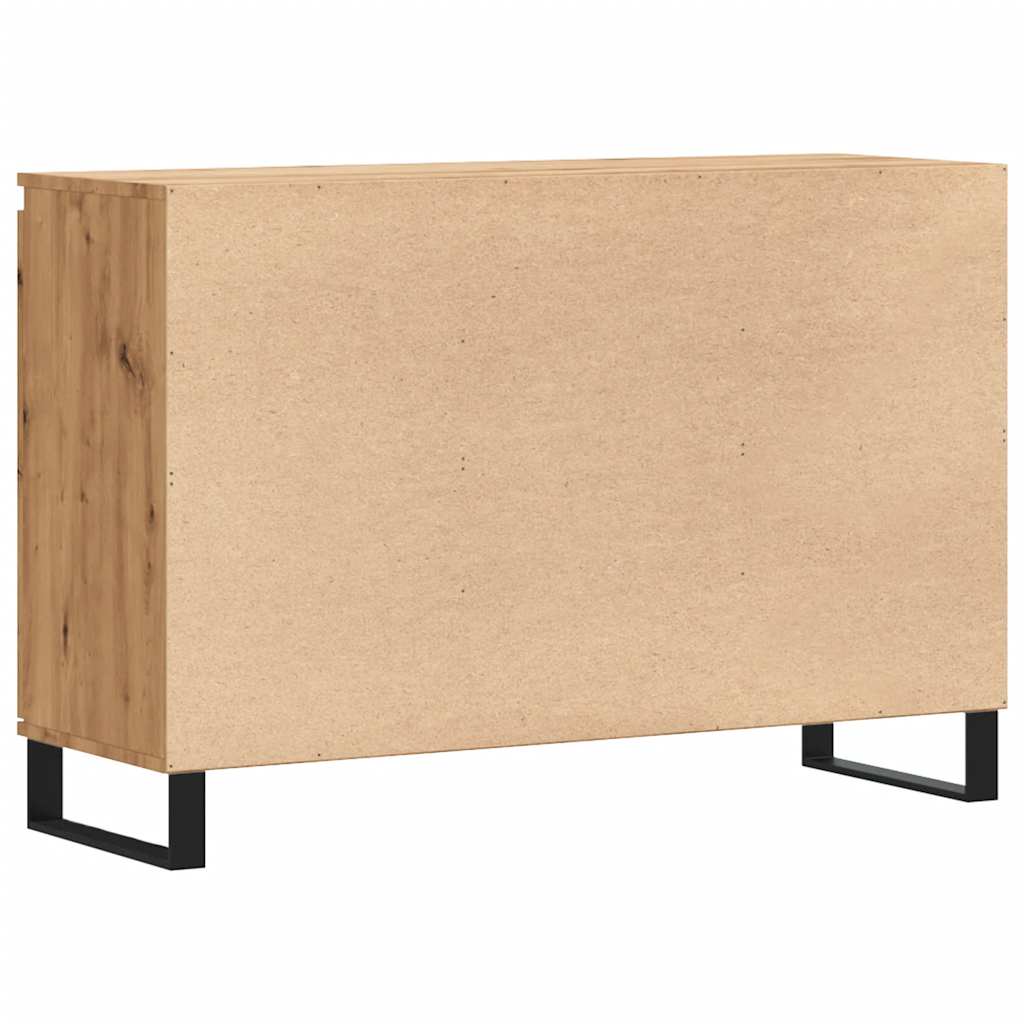 Credenza Rovere Artigianale 101,5x35x70 cm in Legno Multistrato - homemem39