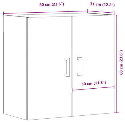 Armadietto a Muro Rovere Artigianale 60x31x60 cm in Truciolato