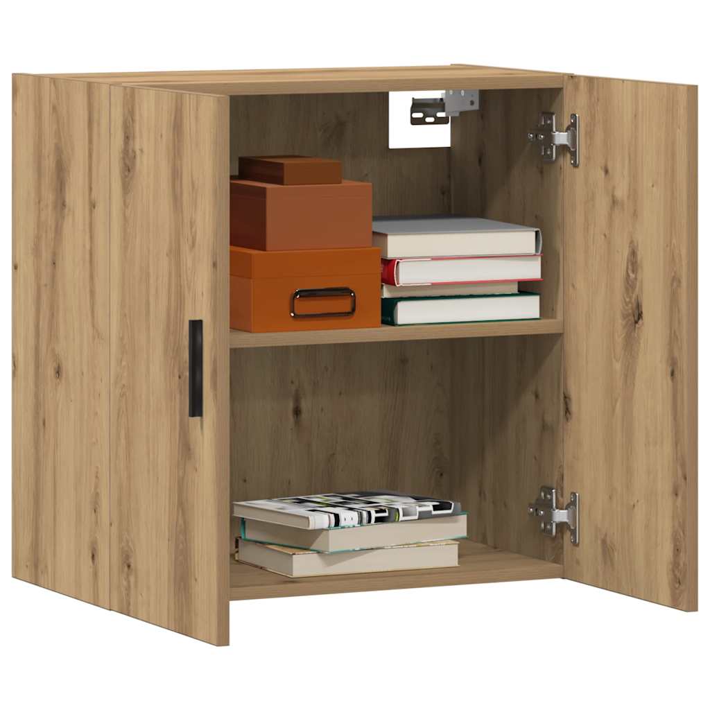 Armadietto a Muro Rovere Artigianale 60x31x60 cm in Truciolato