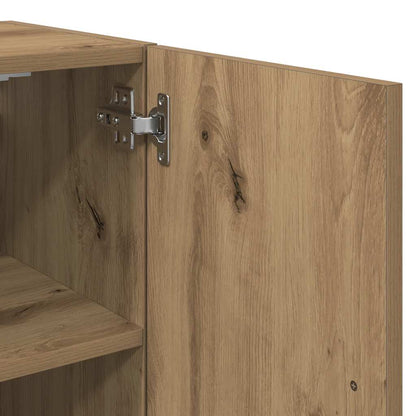 Armadietto a Muro Rovere Artigianale 60x31x60 cm in Truciolato | homemem39