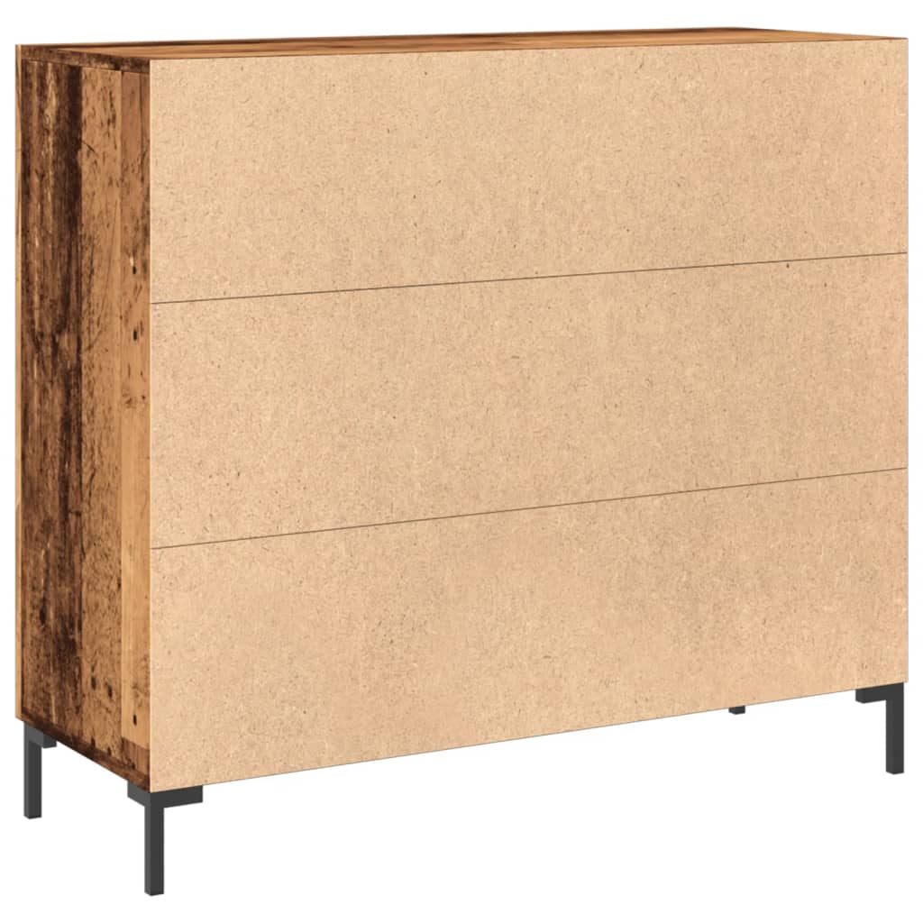 Credenza Legno Antico 90x34x80 cm in Legno Multistrato - homemem39