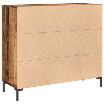 Credenza Legno Antico 90x34x80 cm in Legno Multistrato - homemem39