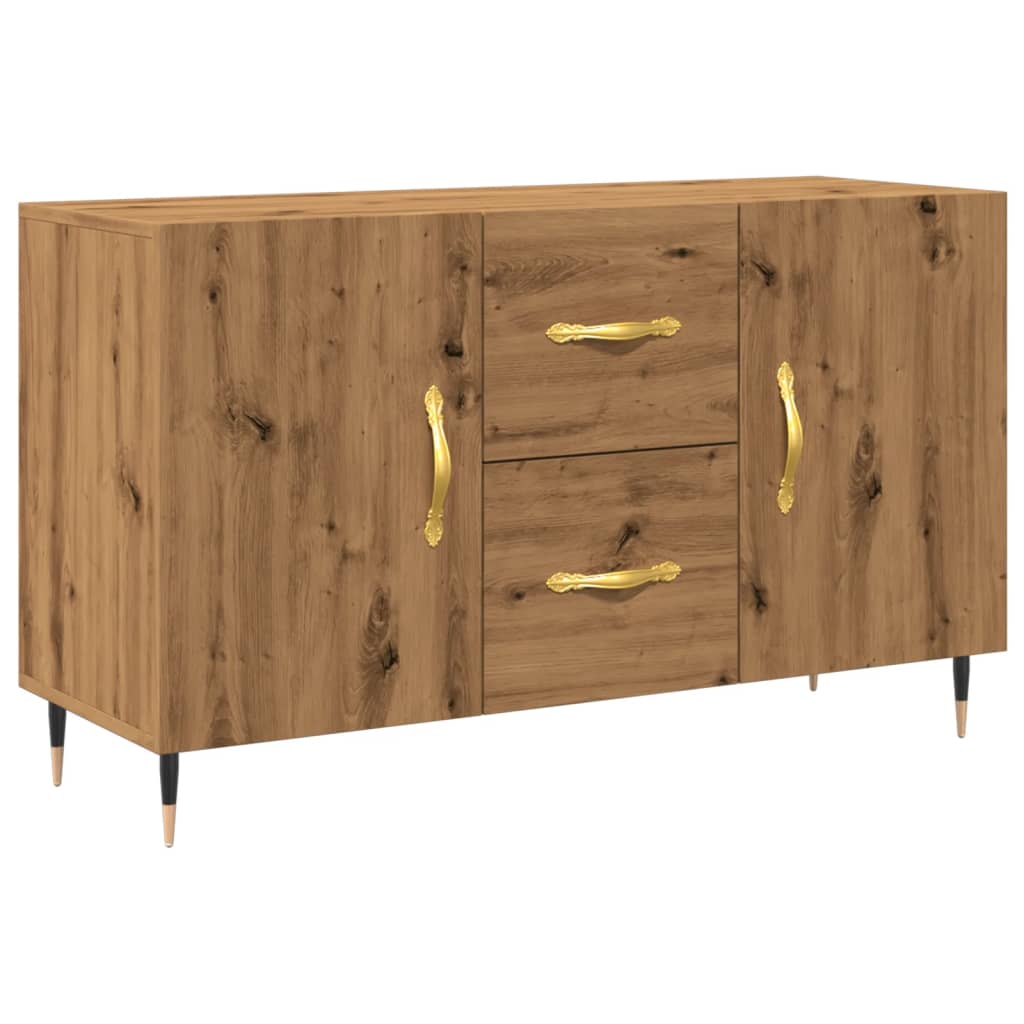 Credenza Rovere Artigianale 100x36x60 cm in Legno Multistrato - homemem39