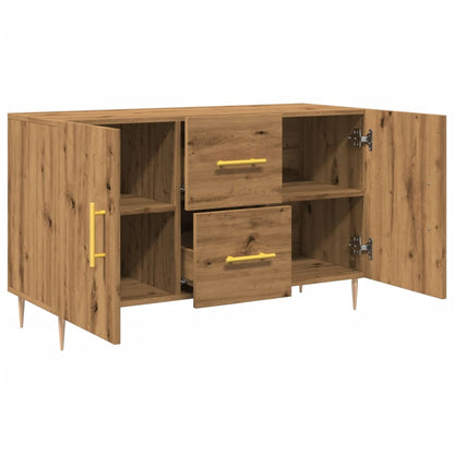 Credenza Rovere Artigianale 100x36x60 cm in Legno Multistrato - homemem39