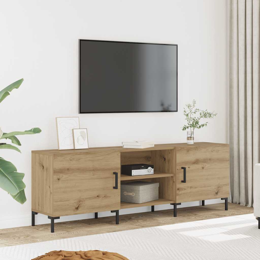 Mobile Porta TV Rovere Artigianale 150x30x50cm in Truciolato