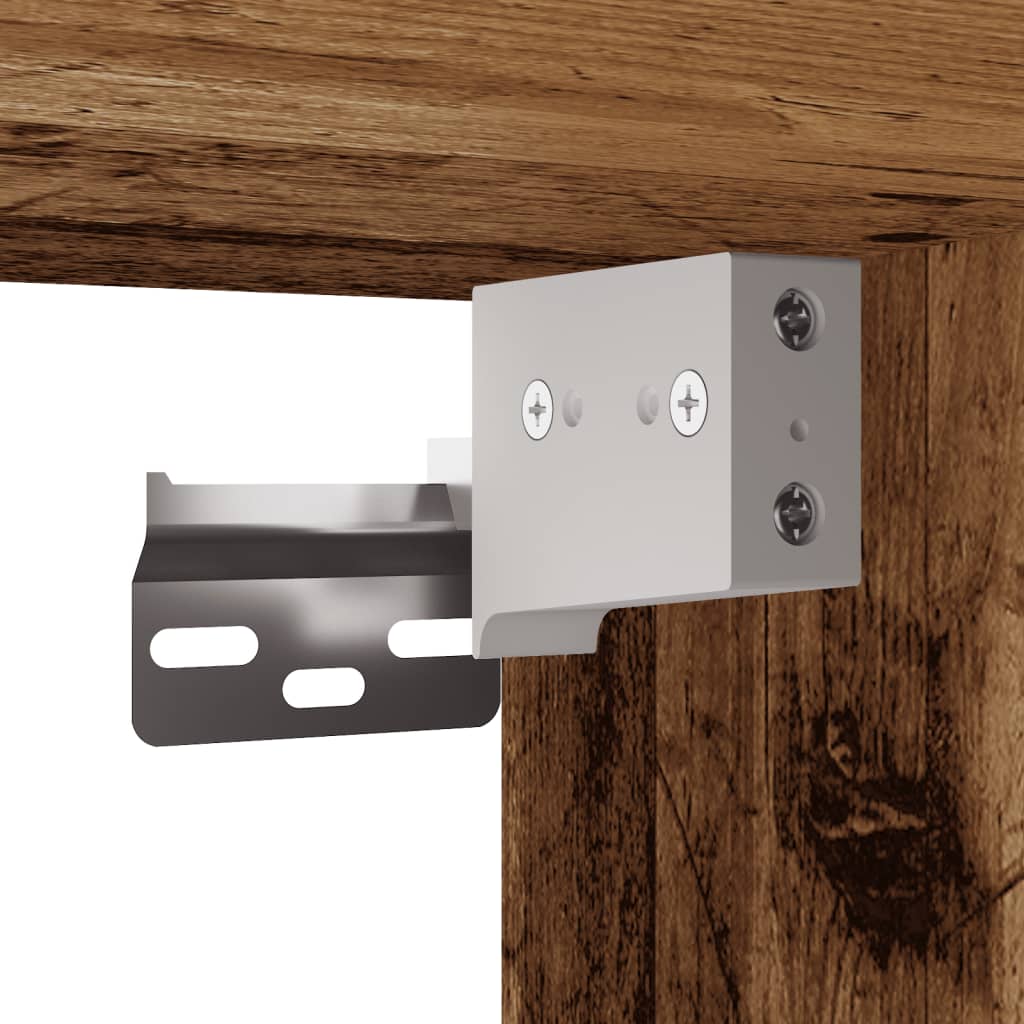 Mobile a Parete Legno Vecchio 34,5x34x90 cm in Truciolato - homemem39