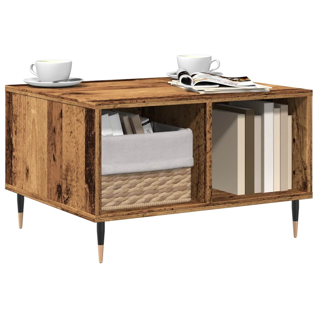 Tavolino da Salotto Legno Antico 60x50x36,5cm Legno Multistrato | homemem39