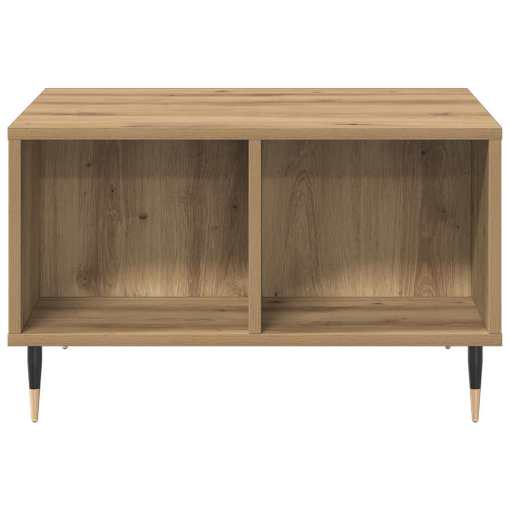 Tavolino da Salotto Rovere Artigianale 60x50x36,5cm Multistrato