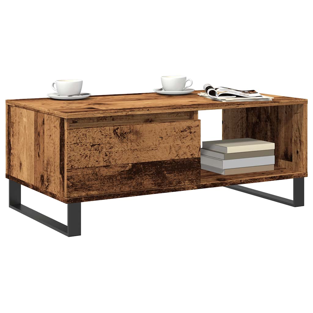 Tavolino da Salotto Legno Antico 90x50x36,5 cm in Truciolato | homemem39