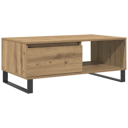 Tavolino da Salotto Rovere Artigianale 90x50x36,5 cm Truciolato | homemem39