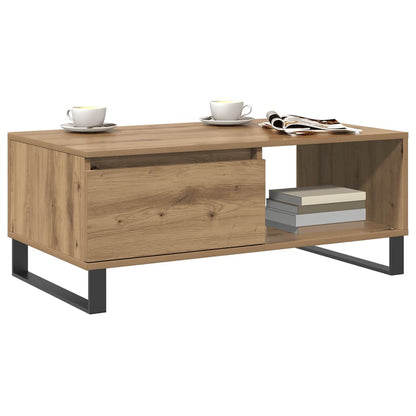 Tavolino da Salotto Rovere Artigianale 90x50x36,5 cm Truciolato | homemem39