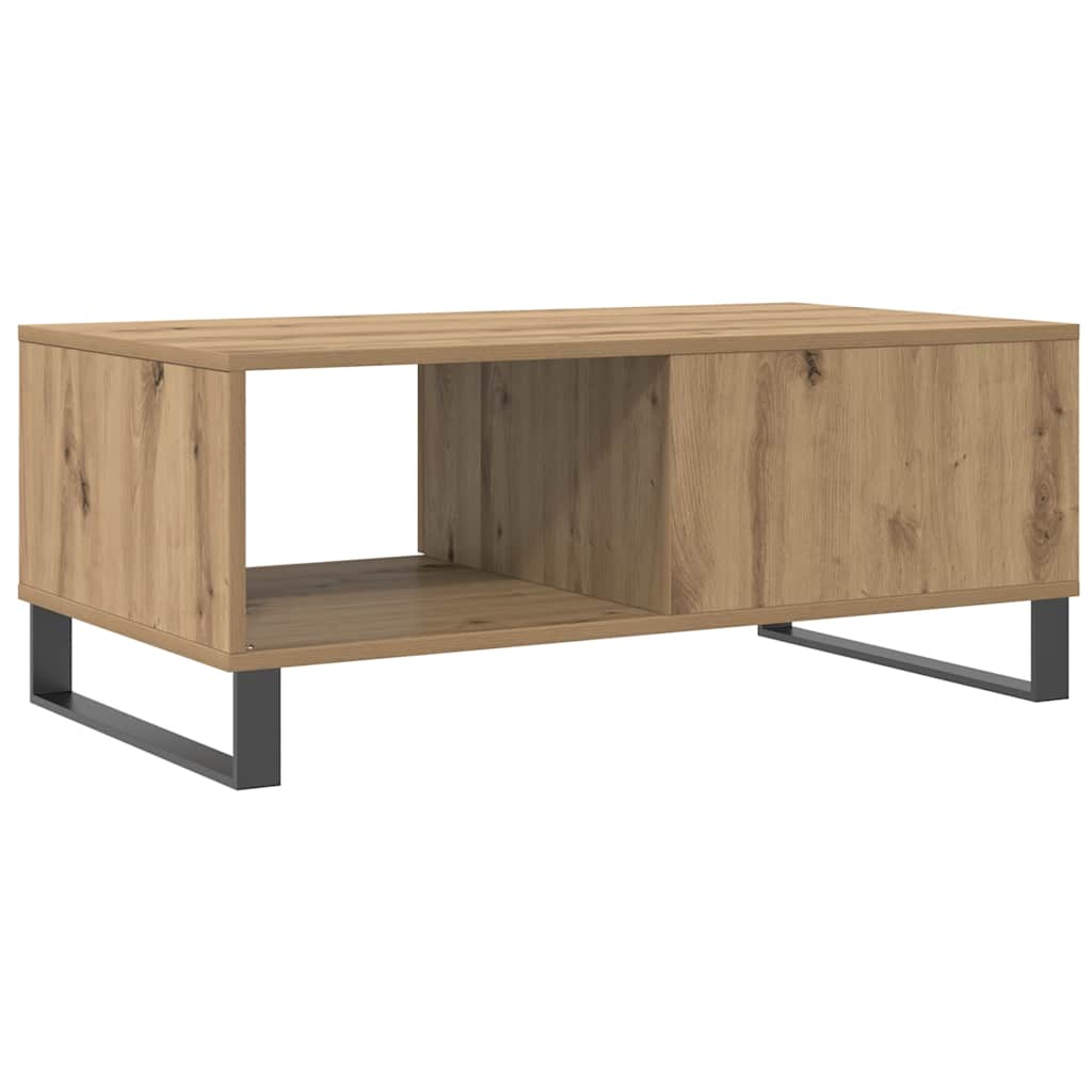 Tavolino da Salotto Rovere Artigianale 90x50x36,5 cm Truciolato | homemem39