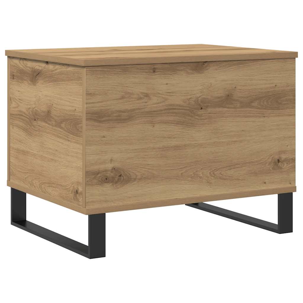 Tavolino Salotto Rovere Artigianale 60x44,5x45 cm in Truciolato | homemem39