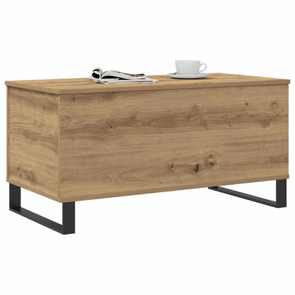 Tavolino Salotto Rovere Artigianale 90x44,5x45 cm in Truciolato | homemem39