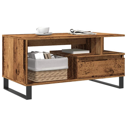 Tavolino da Salotto Legno Antico 90x49x45 cm Legno Multistrato | homemem39