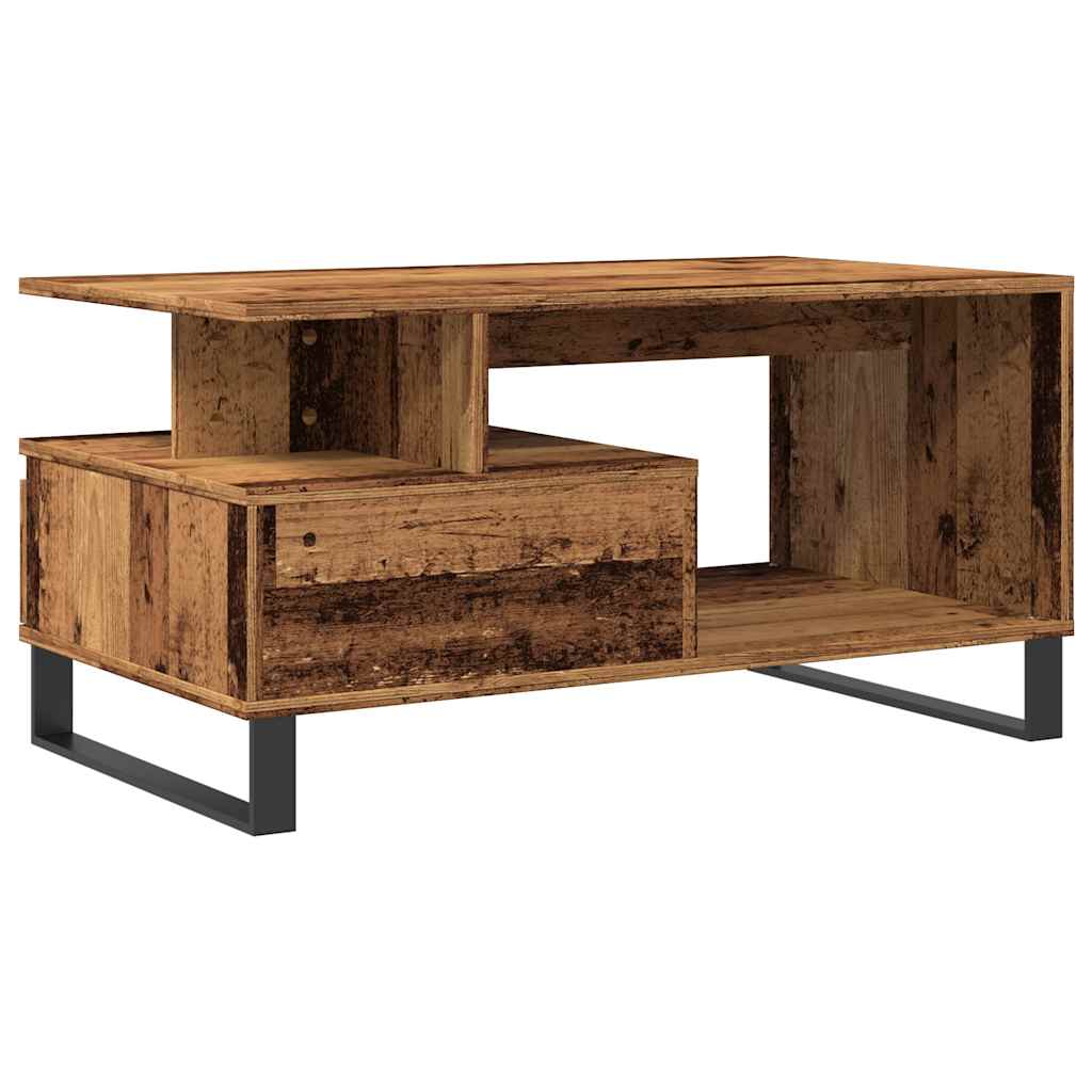 Tavolino da Salotto Legno Antico 90x49x45 cm Legno Multistrato | homemem39