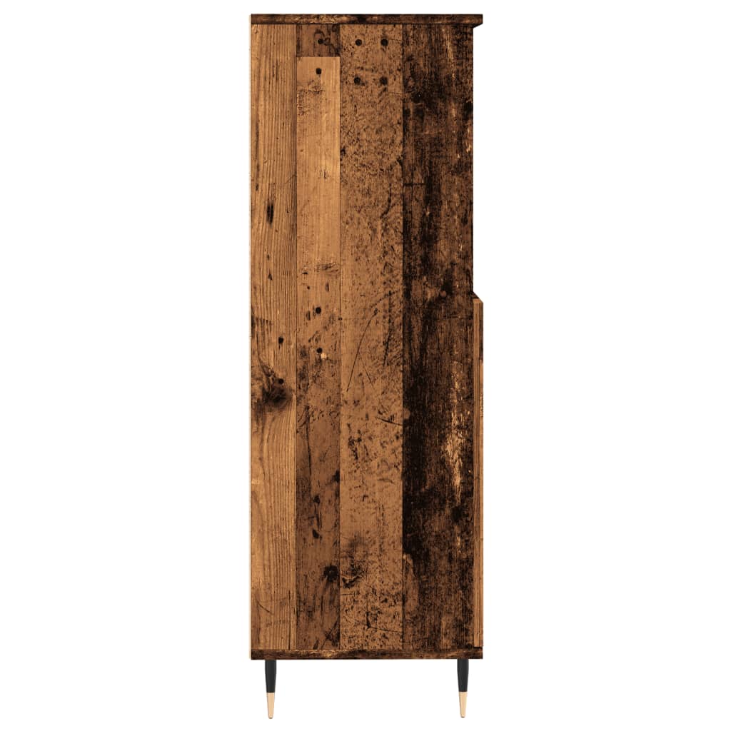 Credenza Legno Antico 60x36x110 cm in Legno Multistrato - homemem39