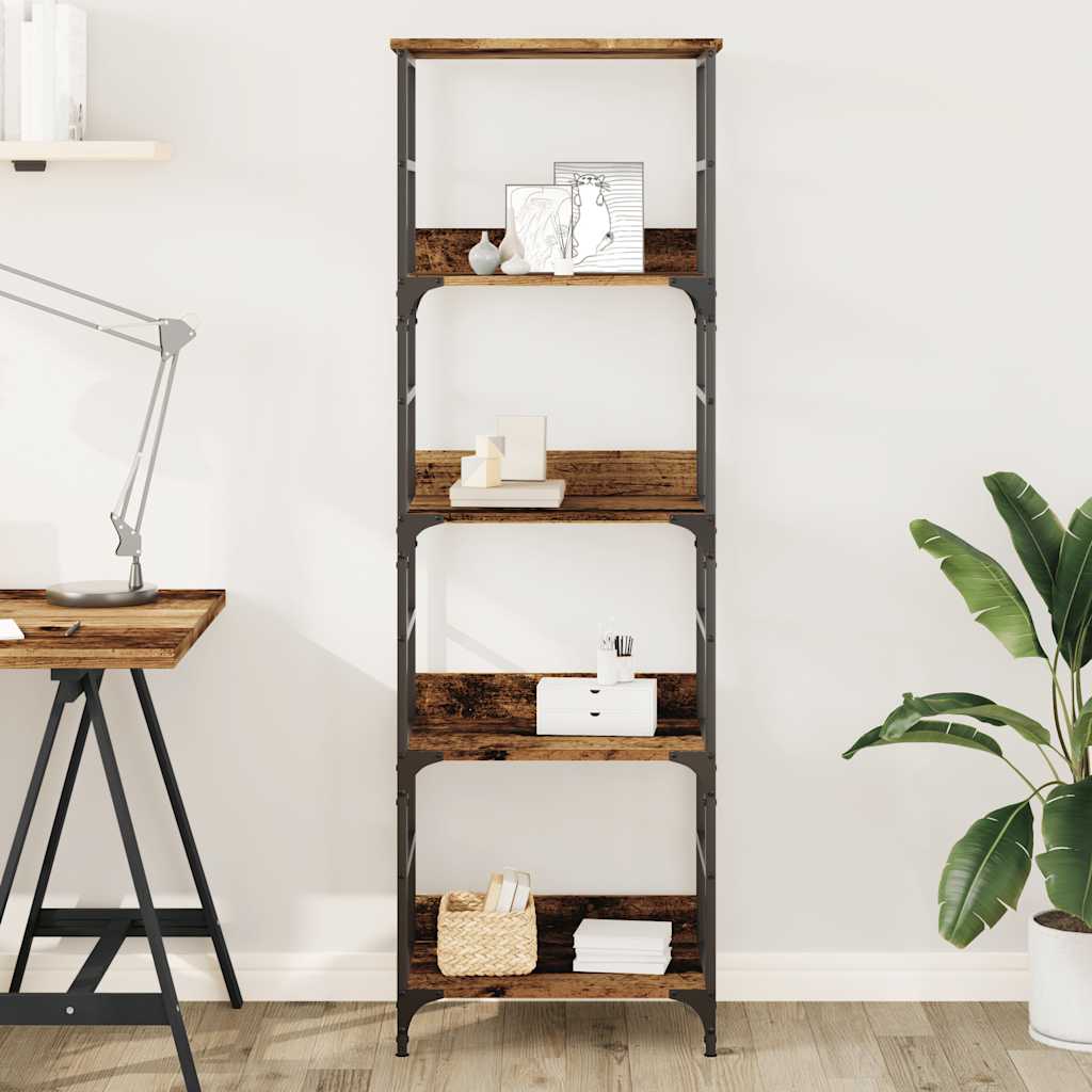 Libreria Legno Antico 50x33x153 cm in Legno Multistrato | homemem39