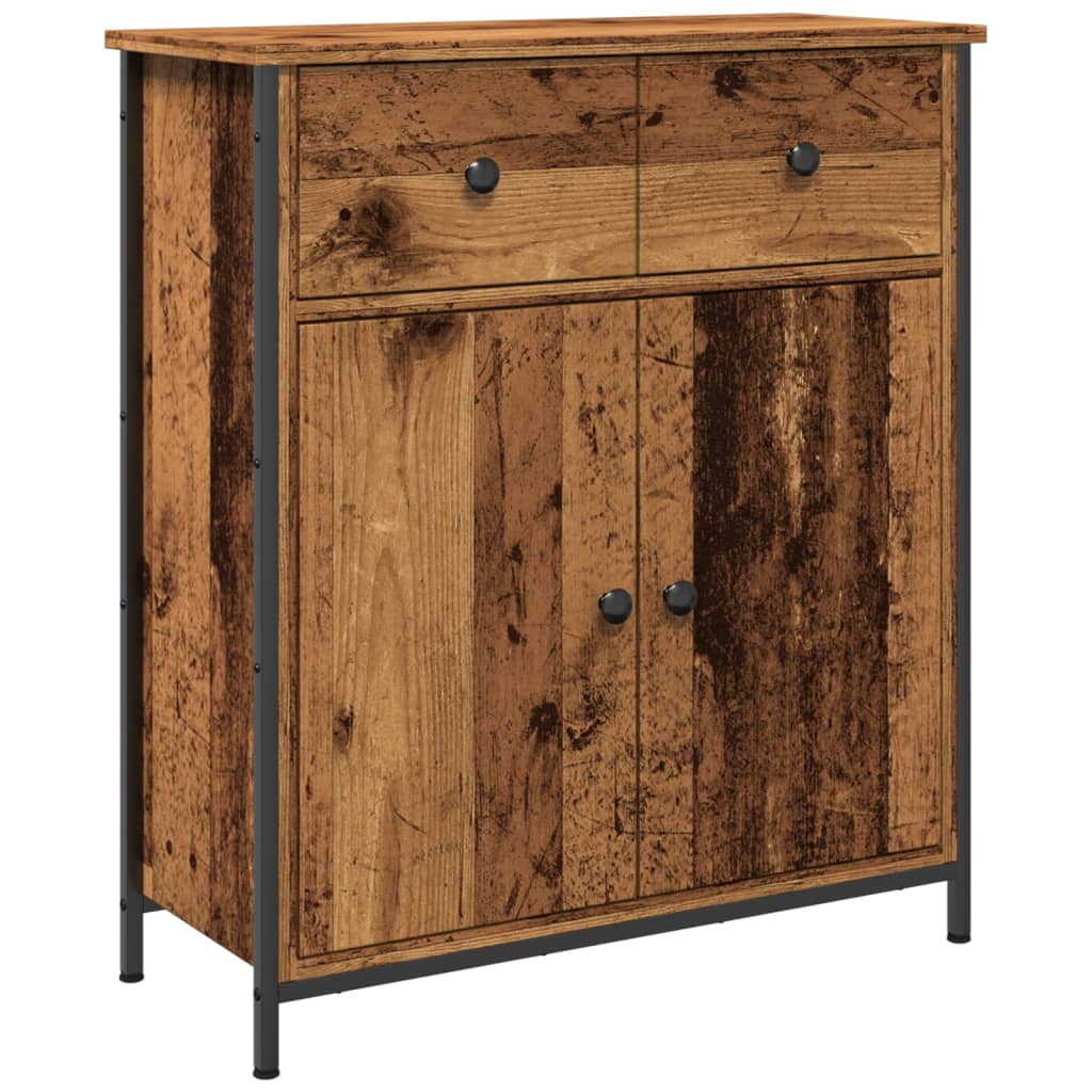 Credenza Legno Antico 70x30x80 cm in Legno Multistrato - homemem39
