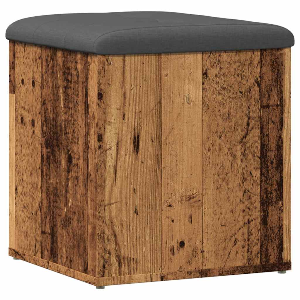 Panca Portaoggetti Legno Antico 42x42x45 cm Legno Multistrato | homemem39