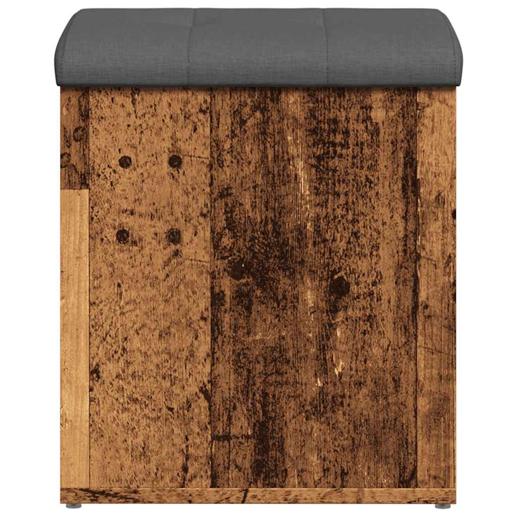 Panca Portaoggetti Legno Antico 42x42x45 cm Legno Multistrato | homemem39