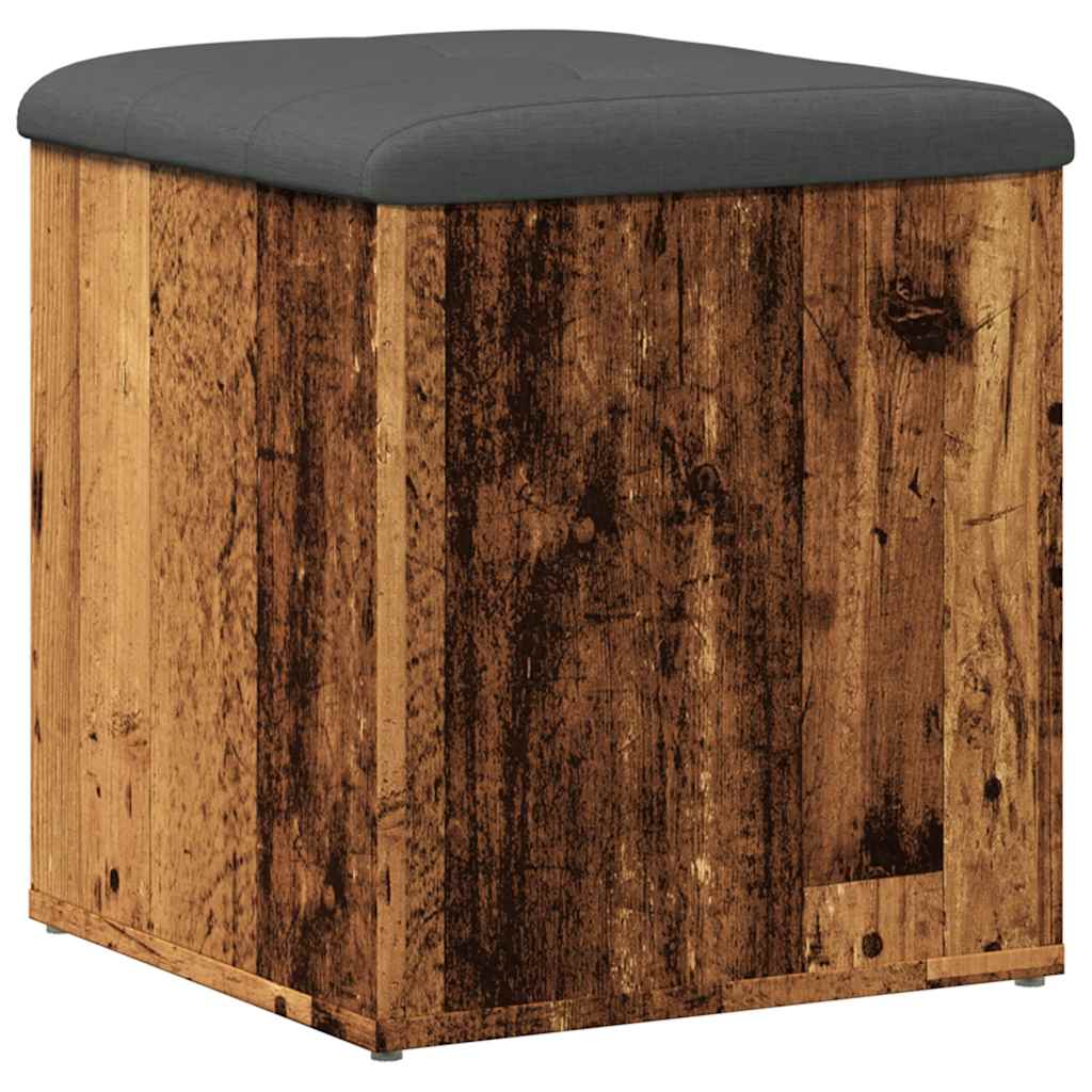 Panca Portaoggetti Legno Antico 42x42x45 cm Legno Multistrato | homemem39