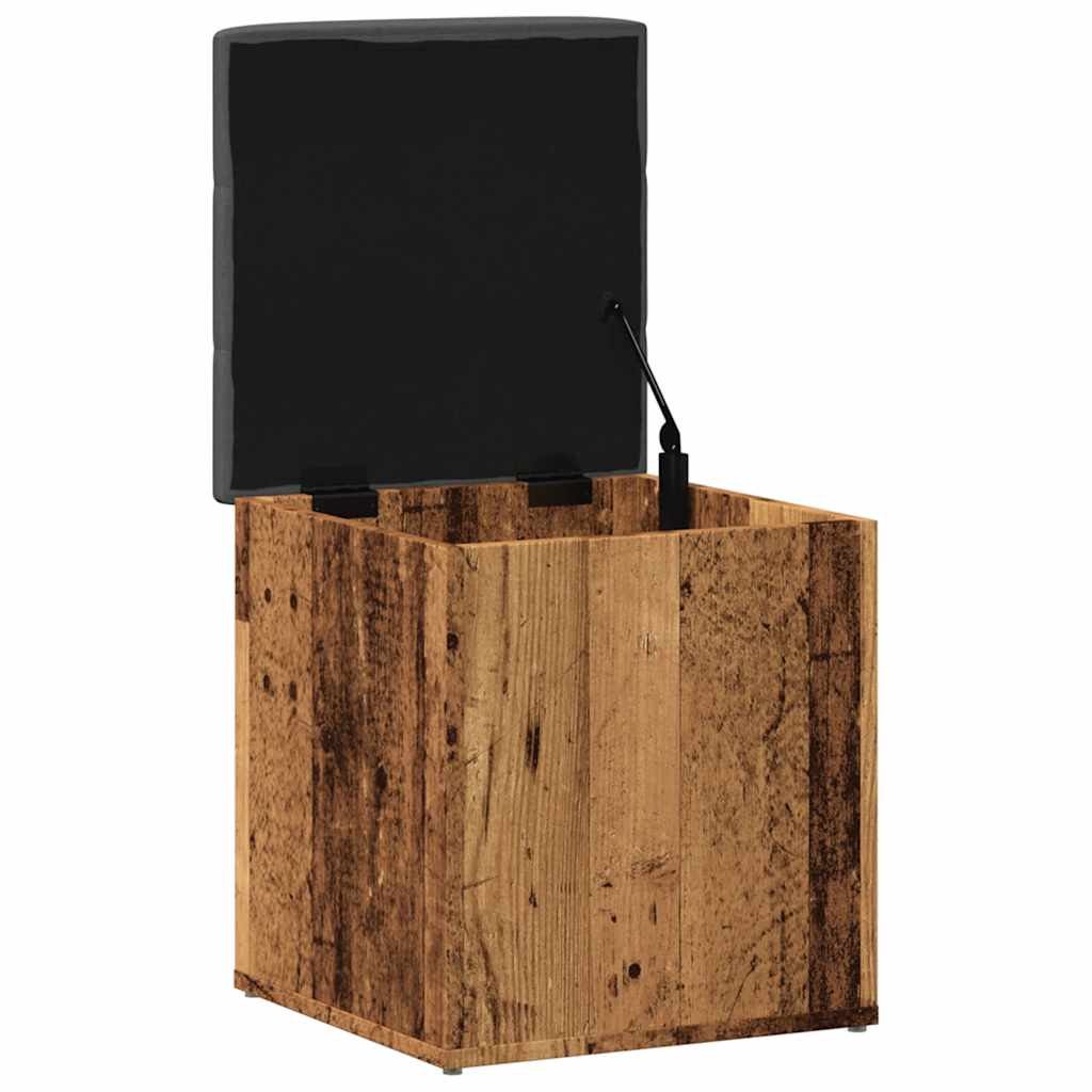 Panca Portaoggetti Legno Antico 42x42x45 cm Legno Multistrato | homemem39