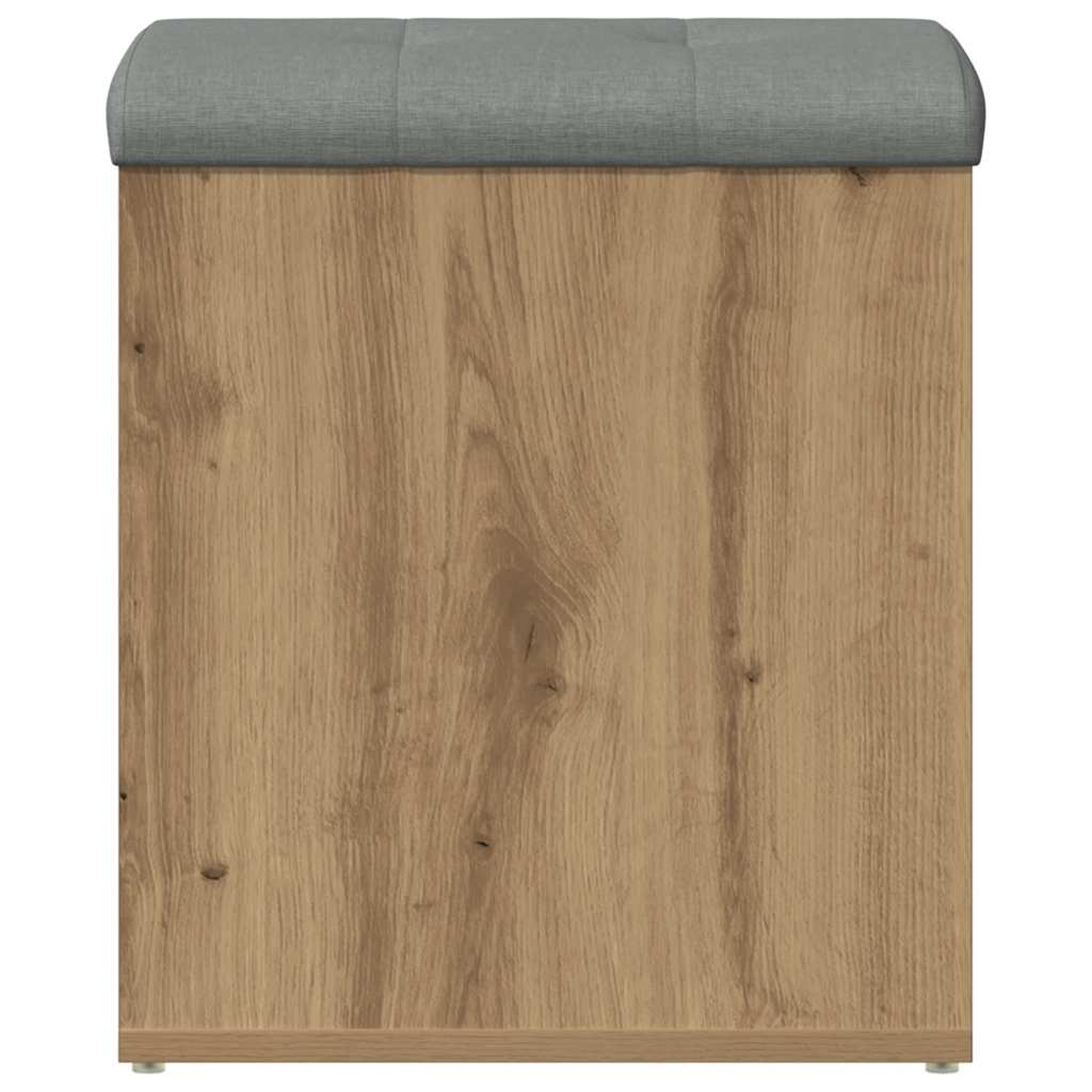 Panca Portaoggetti Rovere Artigianale 42x42x45 cm in Truciolato | homemem39