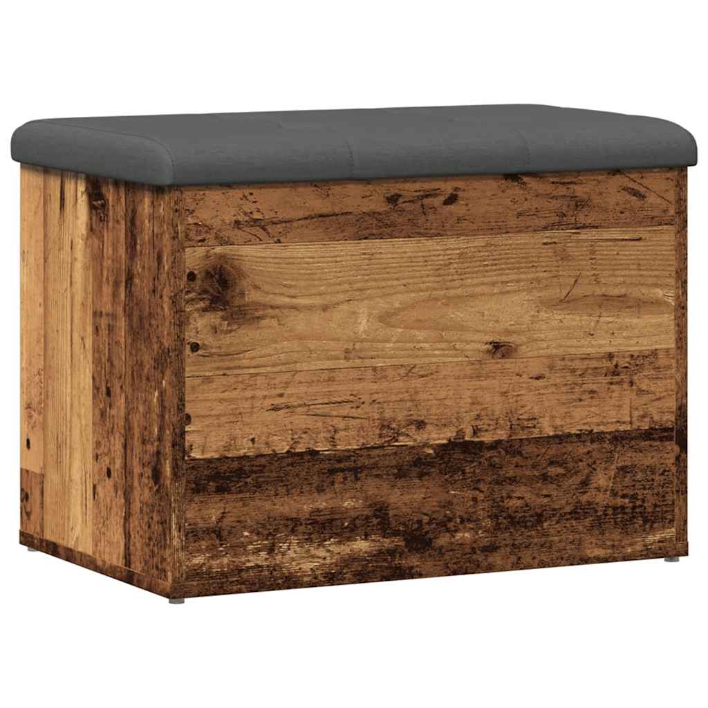 Panca Portaoggetti Legno Antico 62x42x45 cm Legno Multistrato | homemem39