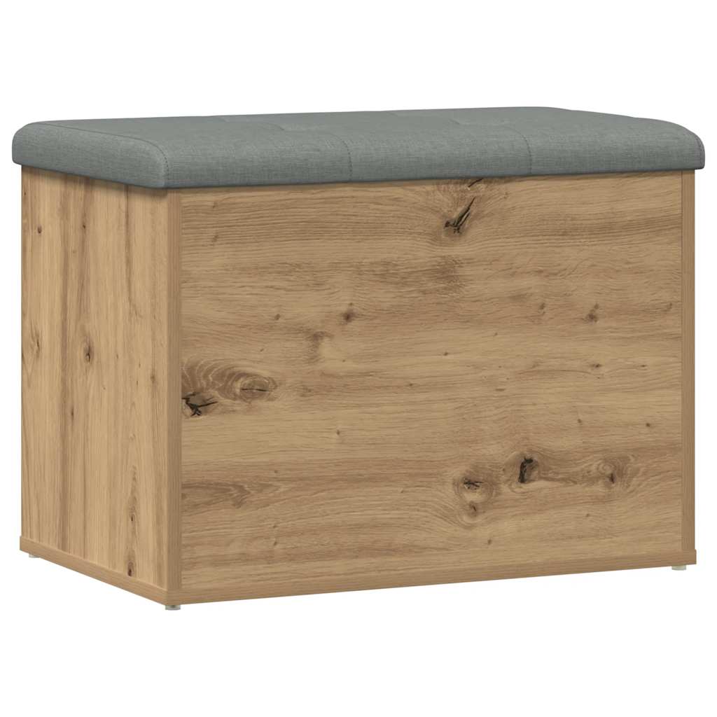 Panca Portaoggetti Rovere Artigianale 62x42x45 cm in Truciolato | homemem39