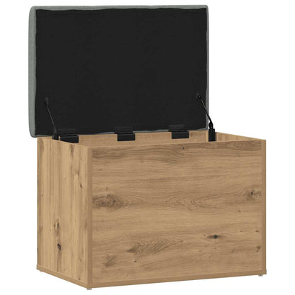 Panca Portaoggetti Rovere Artigianale 62x42x45 cm in Truciolato | homemem39