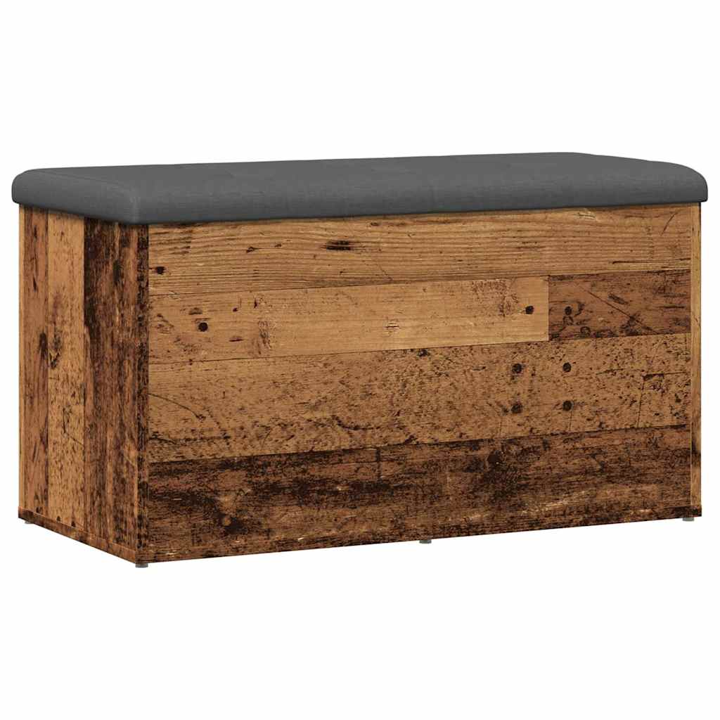 Panca Portaoggetti Legno Antico 82x42x45 cm Legno Multistrato | homemem39