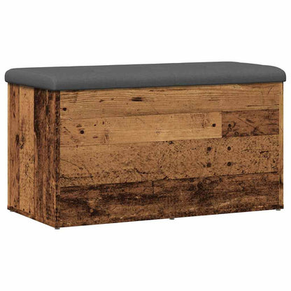 Panca Portaoggetti Legno Antico 82x42x45 cm Legno Multistrato