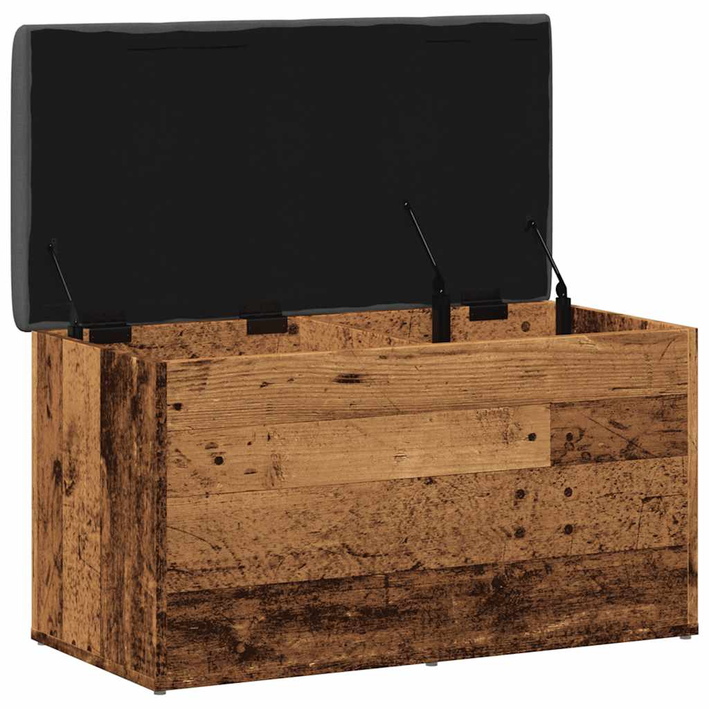Panca Portaoggetti Legno Antico 82x42x45 cm Legno Multistrato | homemem39