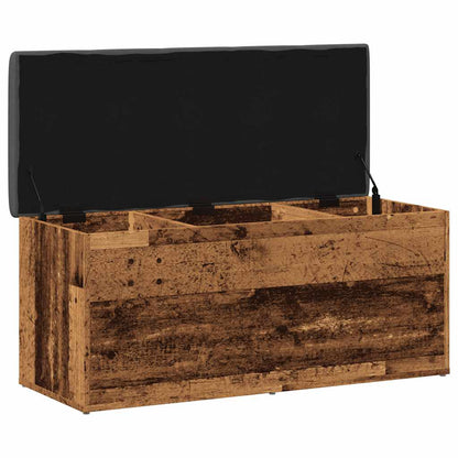Panca Portaoggetti Legno Antico 102x42x45 cm Legno Multistrato | homemem39