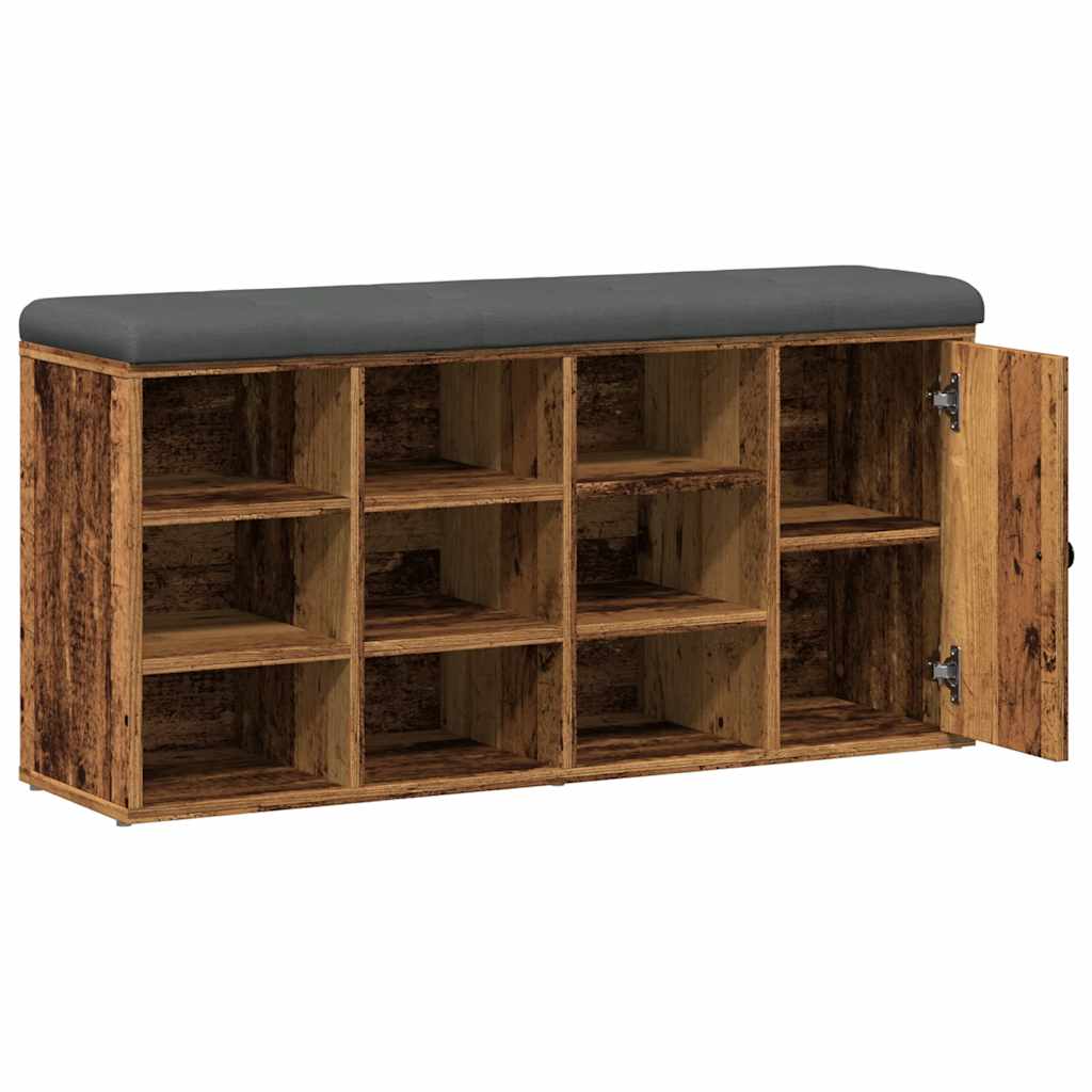 Panca Porta Scarpe Legno Antico 102x32x50 cm Legno Multistrato | homemem39
