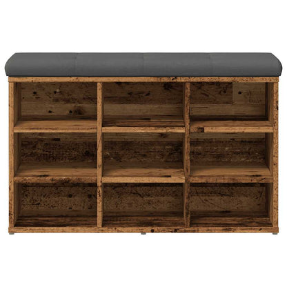 Panca Porta Scarpe Legno Antico 82x32x50 cm Legno Multistrato | homemem39