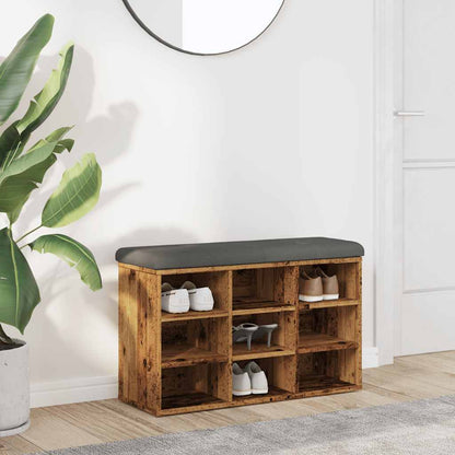 Panca Porta Scarpe Legno Antico 82x32x50 cm Legno Multistrato | homemem39