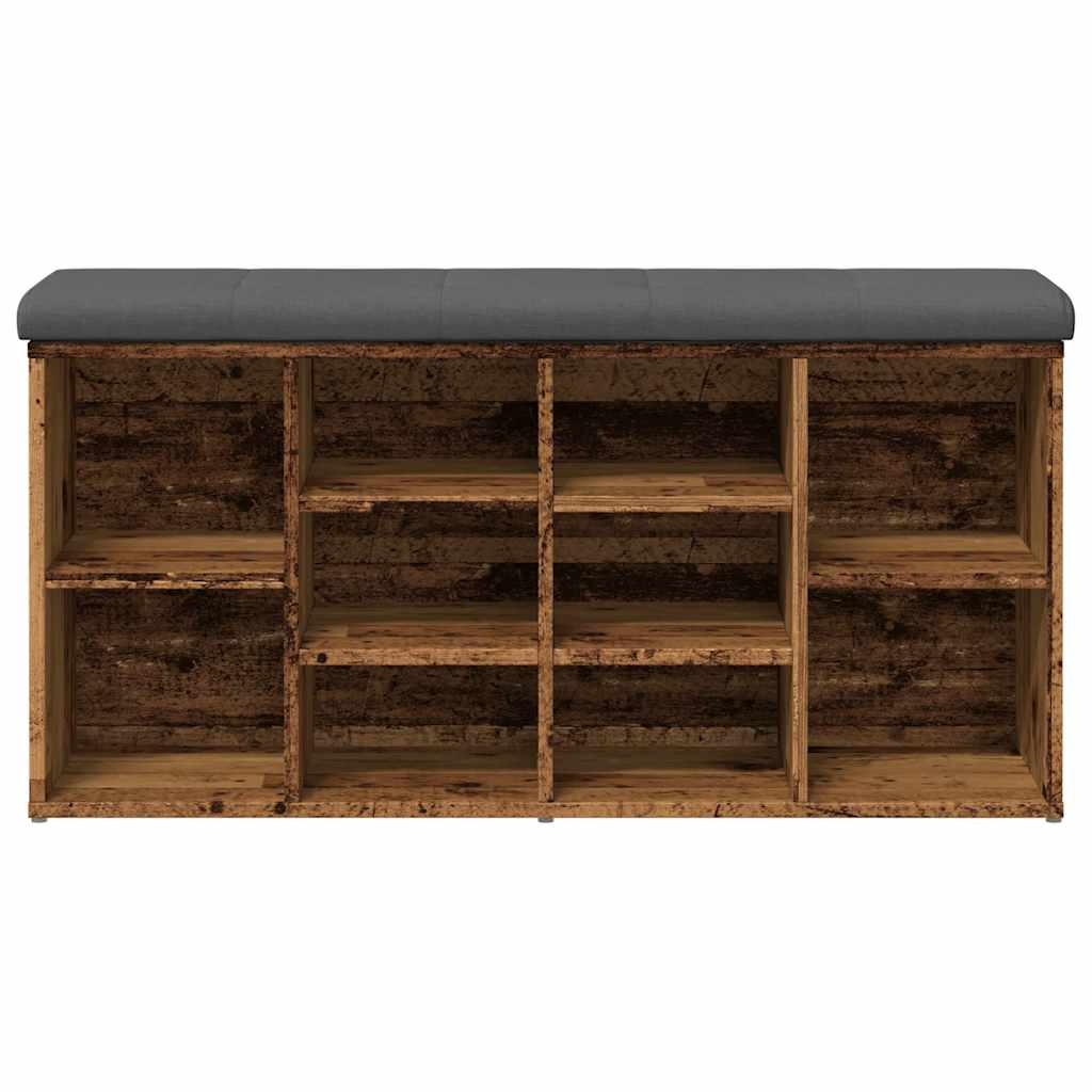 Panca Porta Scarpe Legno Antico 102x32x50 cm Legno Multistrato | homemem39