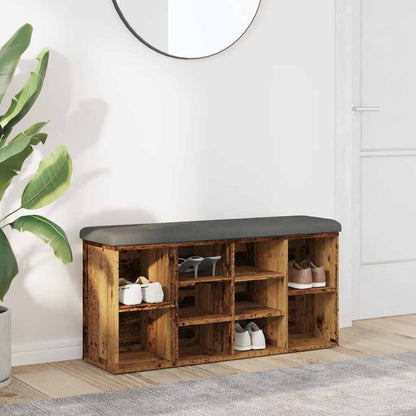Panca Porta Scarpe Legno Antico 102x32x50 cm Legno Multistrato | homemem39