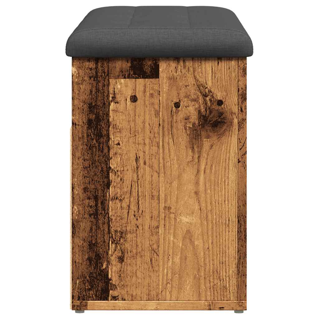 Scarpiera Legno Antico 82x32x45,5 cm in Legno Multistrato