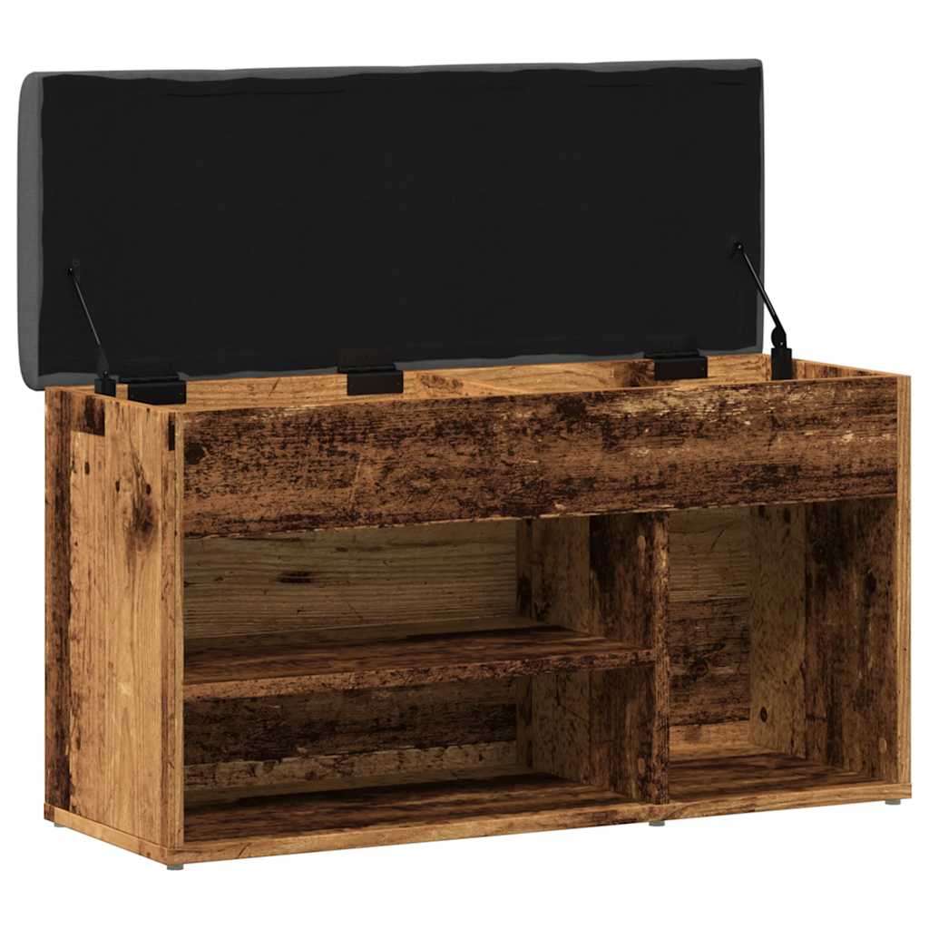 Scarpiera Legno Antico 82x32x45,5 cm in Legno Multistrato