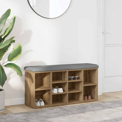 Scarpiera Rovere Artigianale 82x32x45,5 cm in Legno Multistrato