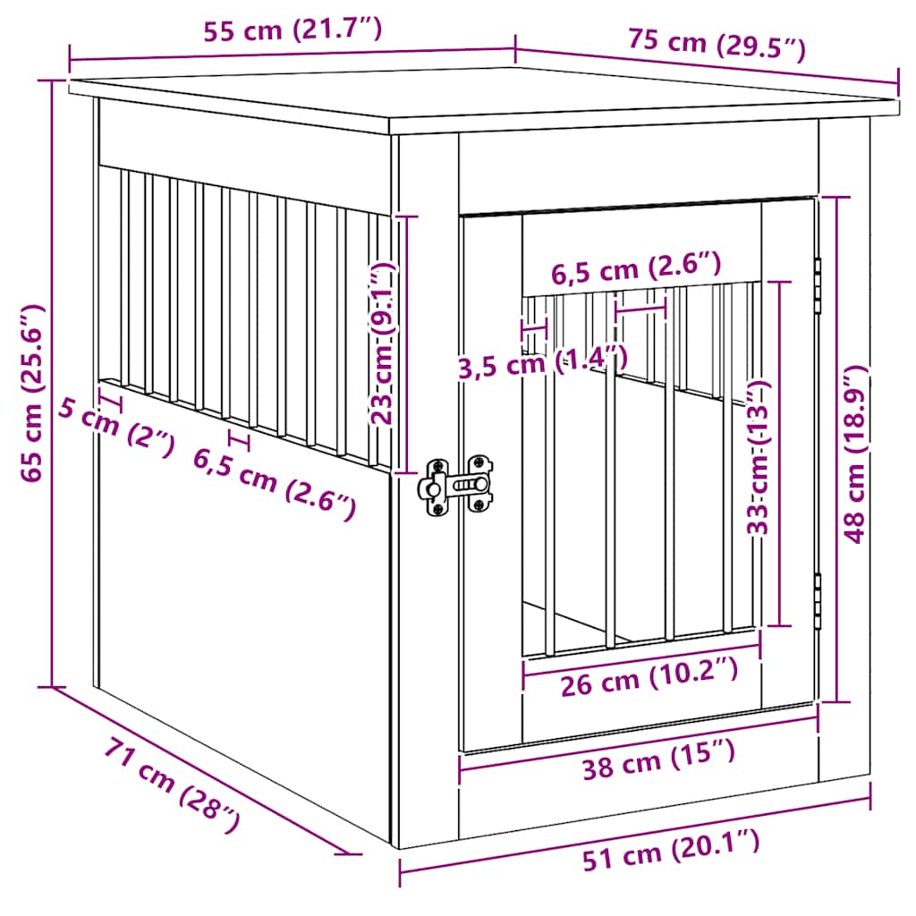 Gabbia Cani Arredamento Rovere Artigianale Legno Multistrato | homemem39