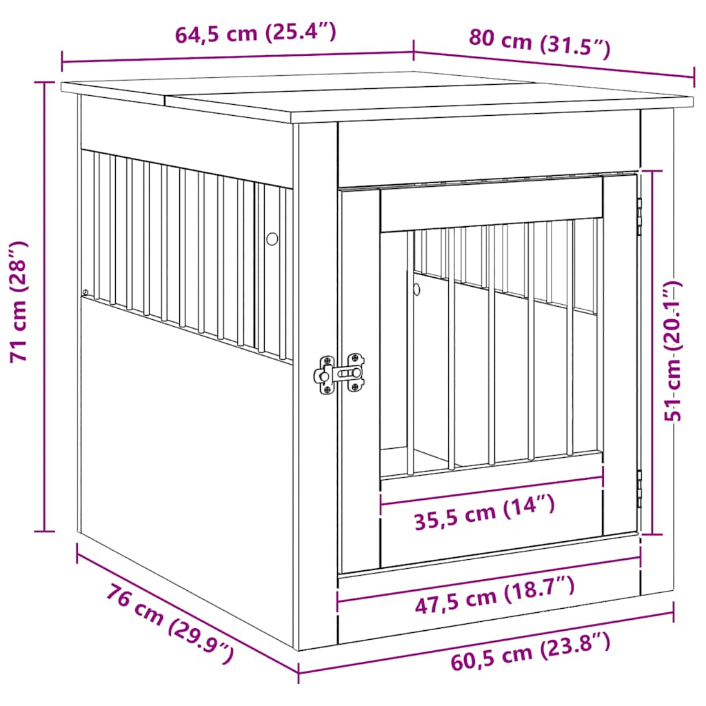 Gabbia Cani Arredamento Rovere Artigianale Legno Multistrato | homemem39