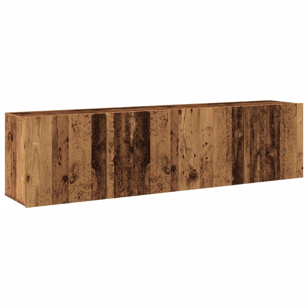 Mobili TV a Parete 2pz Legno Antico 80x30x41 cm - homemem39