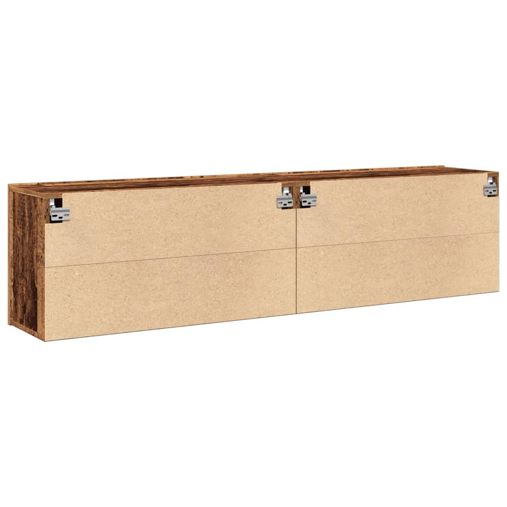 Mobili TV a Parete 2pz Legno Antico 80x30x41 cm - homemem39