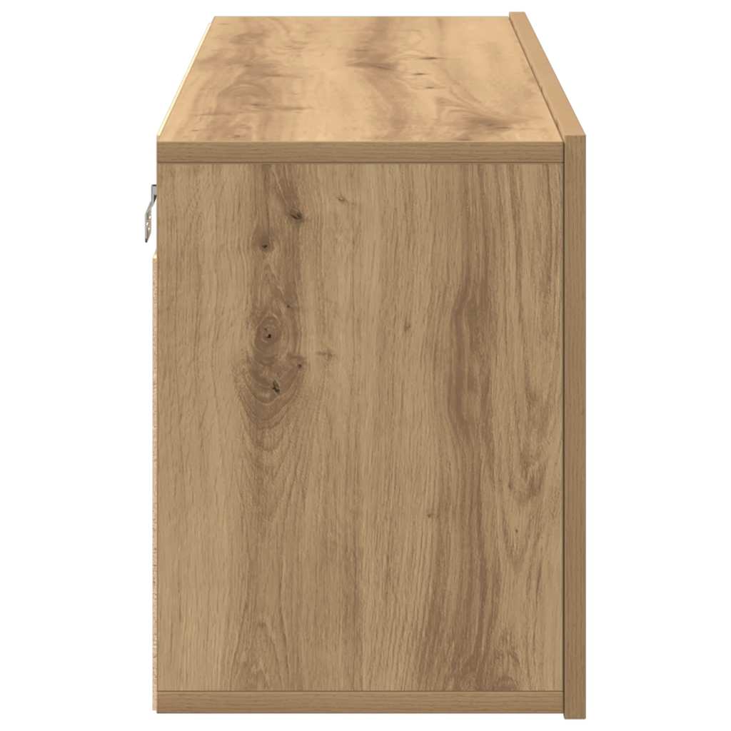 Mobile TV a Parete Rovere Artigianale 100x30x41 cm