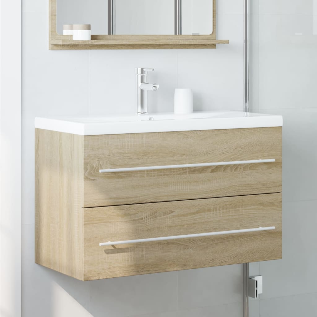 Mobile Lavabo Legno Antico 80x38,5x48 cm in Legno Multistrato | homemem39