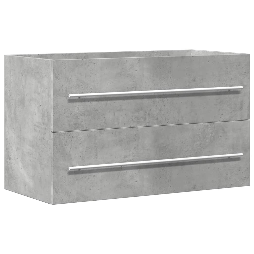 Mobile Lavabo Grigio Cemento 80x38,5x48 cm in Truciolato | homemem39